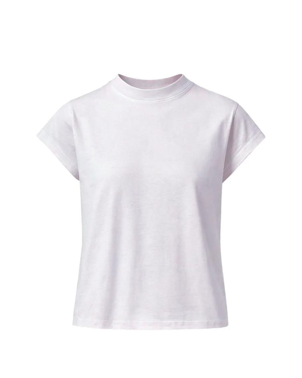 Agolde White Bryce Cap-Sleeve T-Shirt