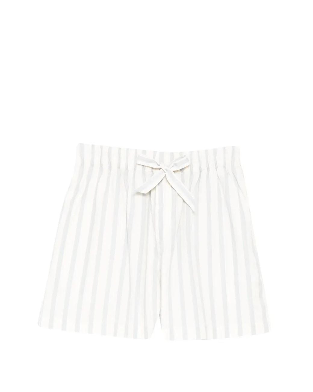 Tekla White Poplin Shorts for men