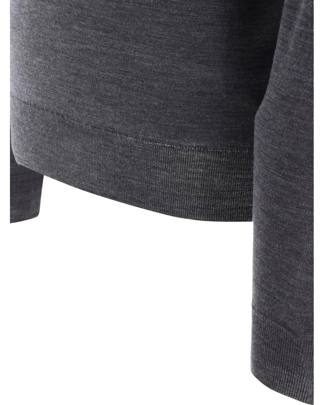 John Smedley Gray Merino Wool Polo Shirt for men