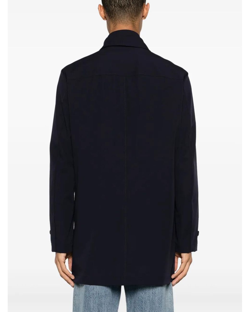 Fay Blue Morning Layered Coat for men