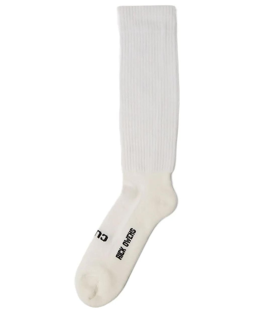 Rick Owens White Logo-Print Socks for men