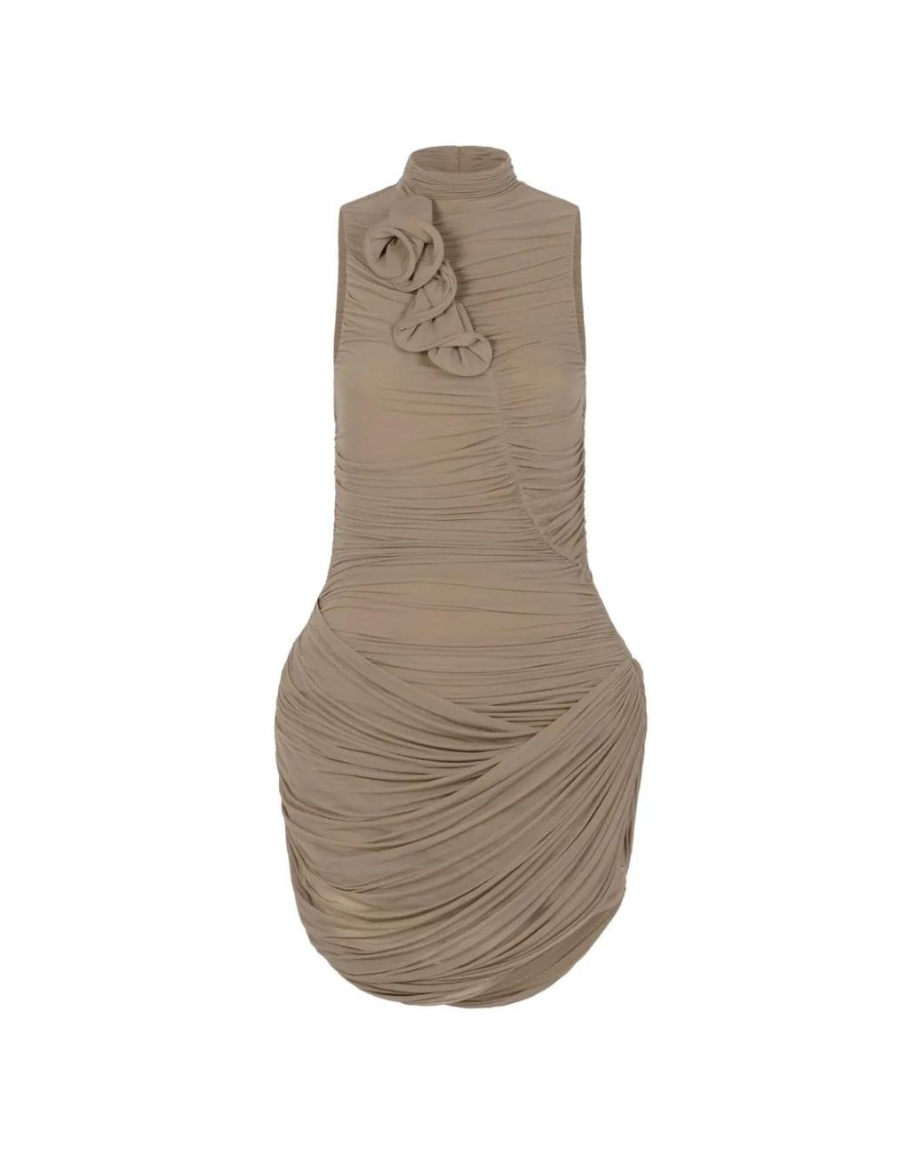 Magda Butrym Natural Flower-Detail Mini Dress