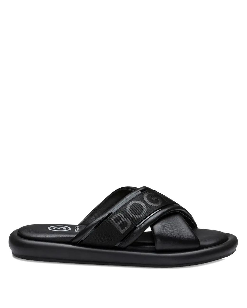 Bogner Black Criss-Cross Sandals