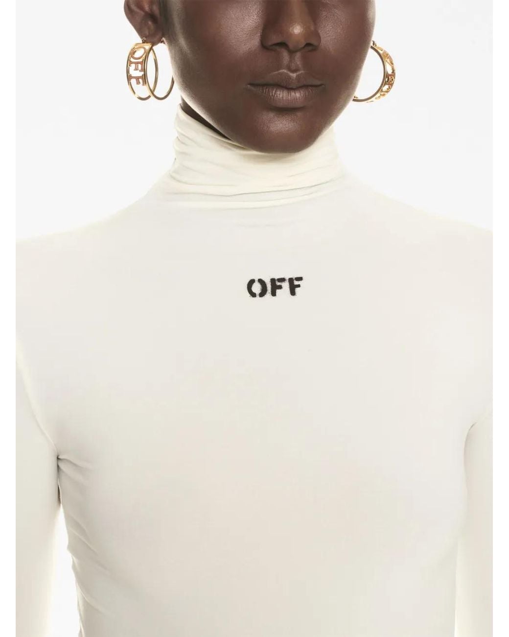 Off-White c/o Virgil Abloh White Logo-Print Second-Skin Top