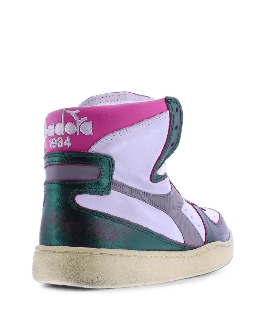Diadora Blue Mi Basket Metal Mix Sneakers