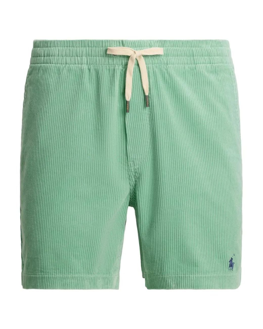 Polo Ralph Lauren Green Drawstring Corduroy Shorts for men