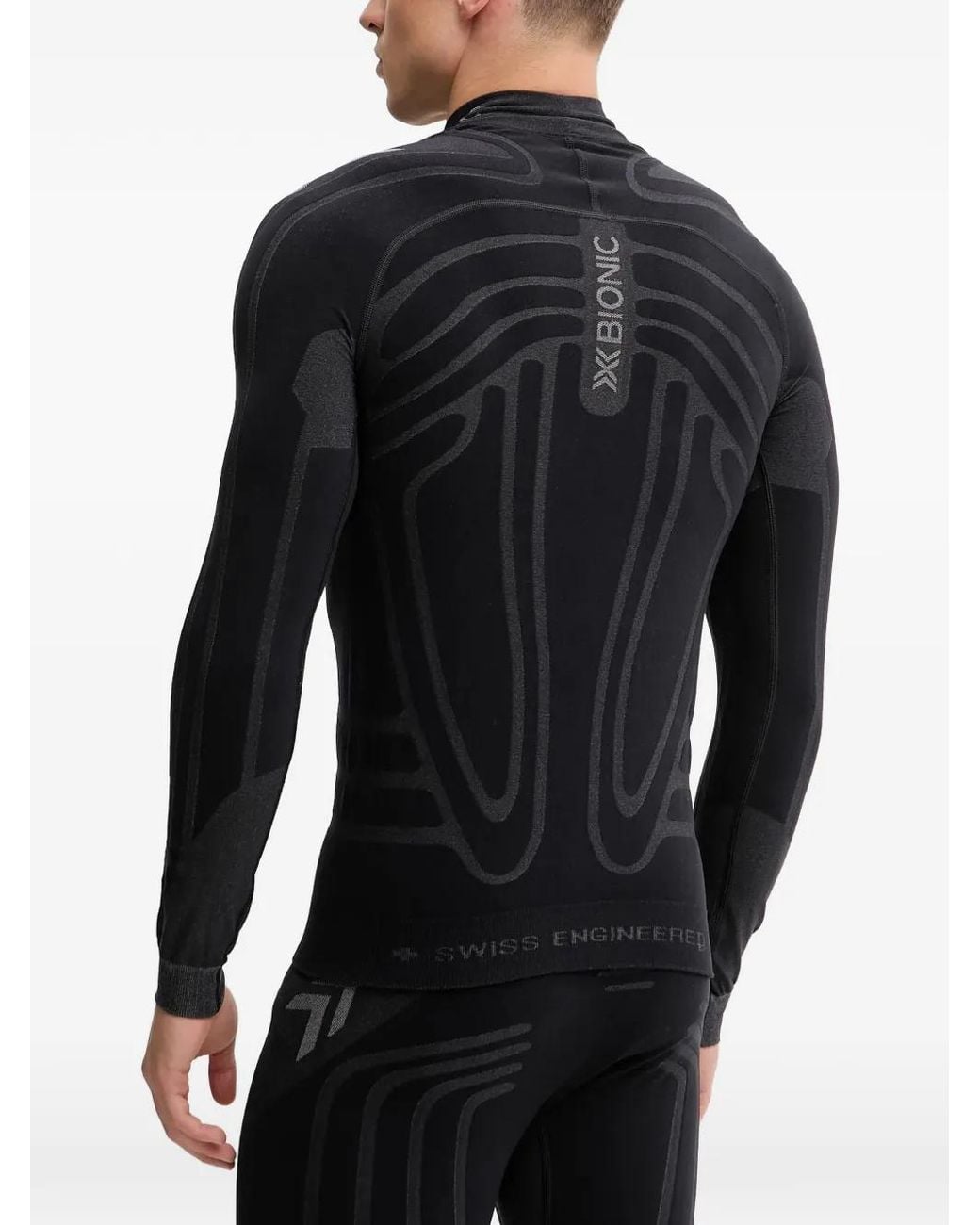 X Bionic Black Heatloop Ls High-Neck Sweater for men