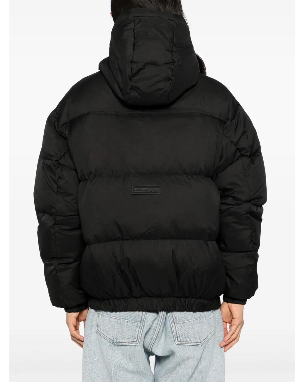 Aape By A Bathing Ape Black Logo-Appliqué Padded Jacket for men