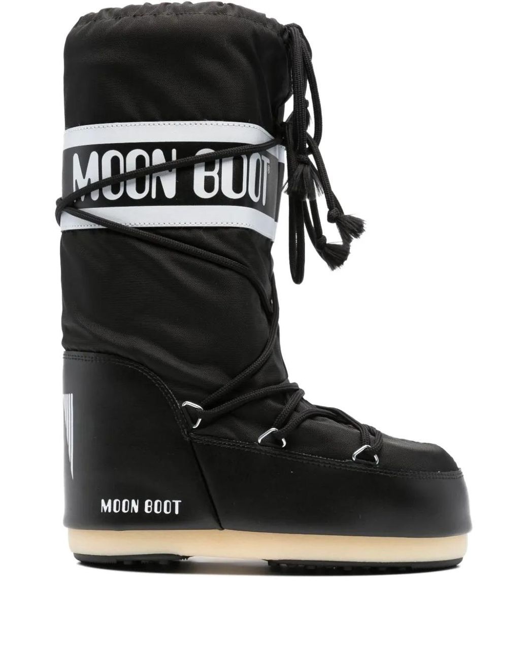 Moon Boot Black Icon Panelled Waterproof Boots for men