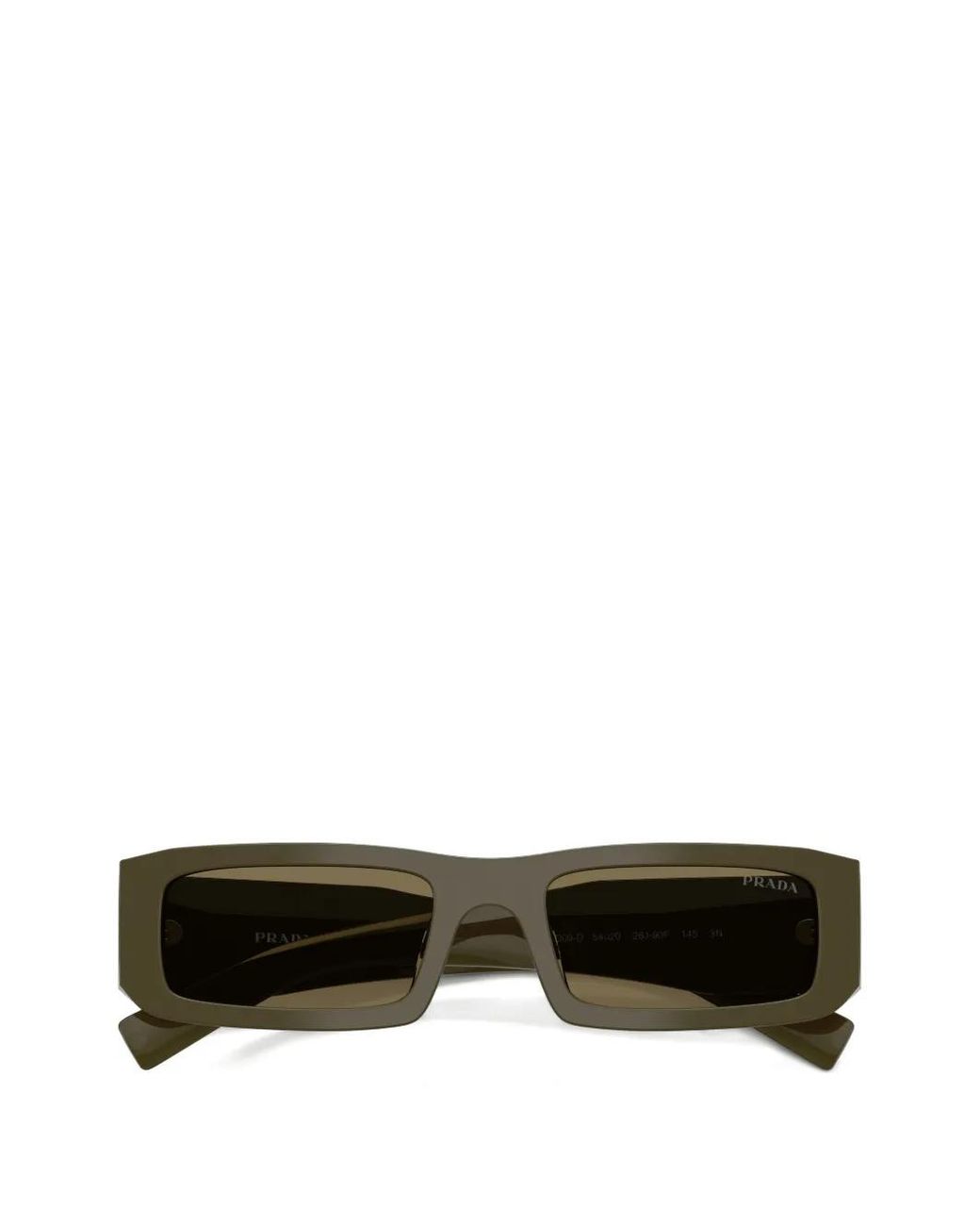 Prada Green Triangle-Logo Sunglasses