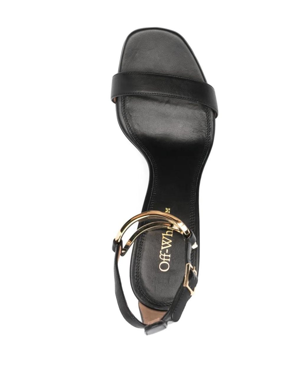 Off-White c/o Virgil Abloh Black Pop Paperclip 105Mm Leather Sandals
