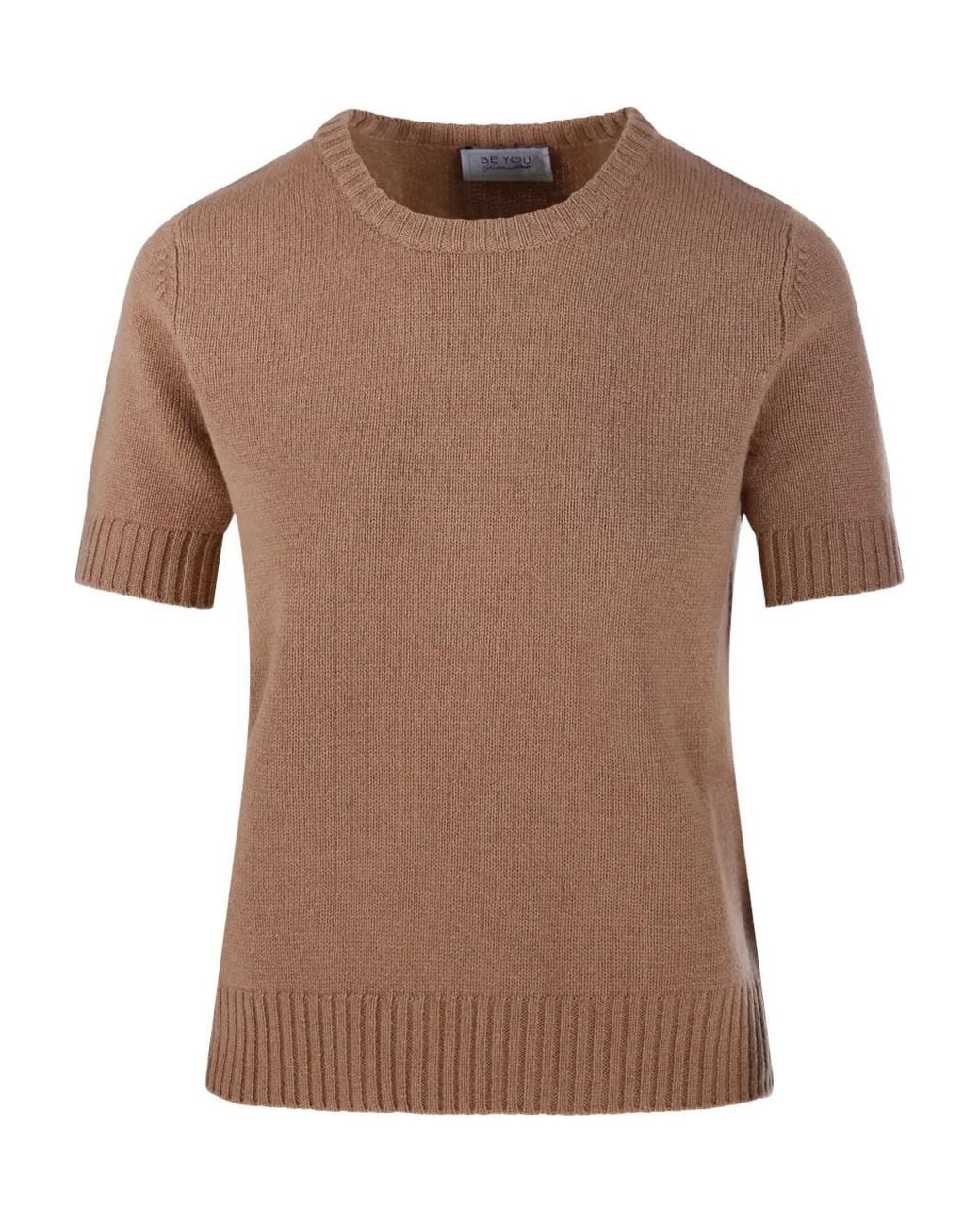 Be You Brown Short-Sleeve Crew-Neck Jumper