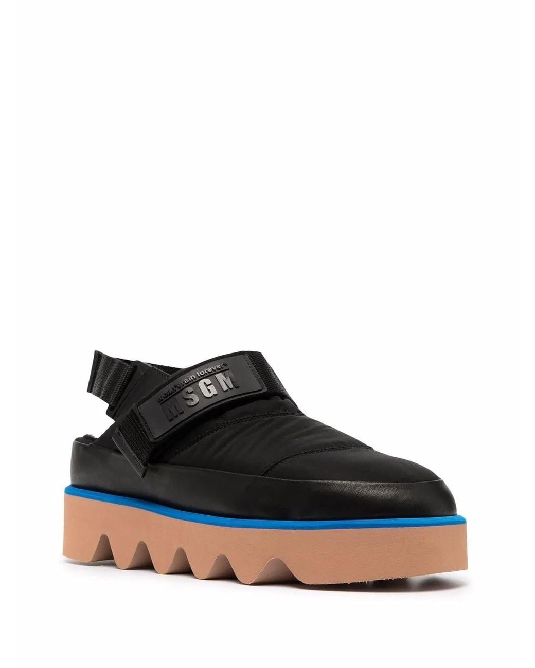 MSGM Black Padded Platform Sneakers