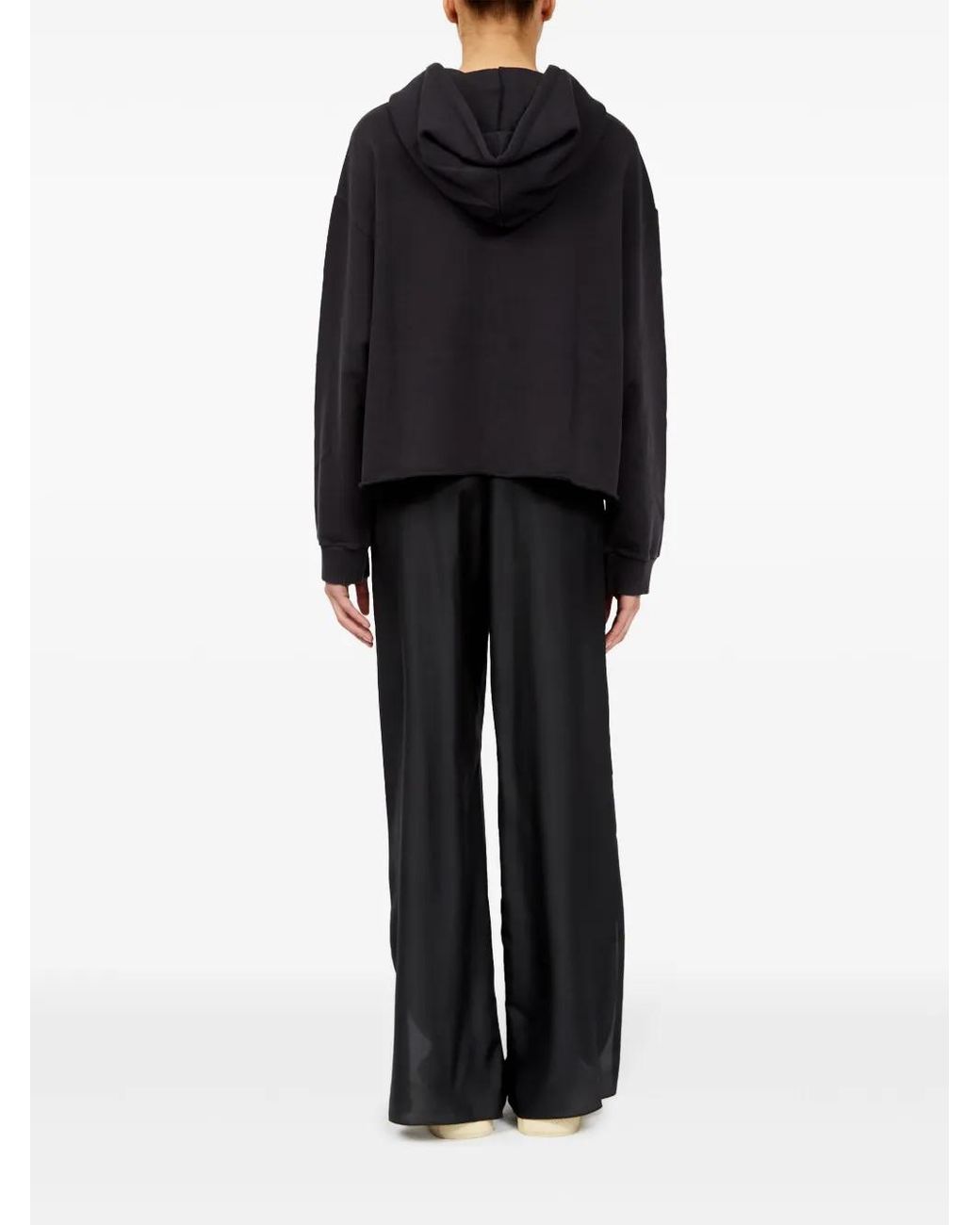 MM6 by Maison Margiela Black Logo Cotton Hoodie