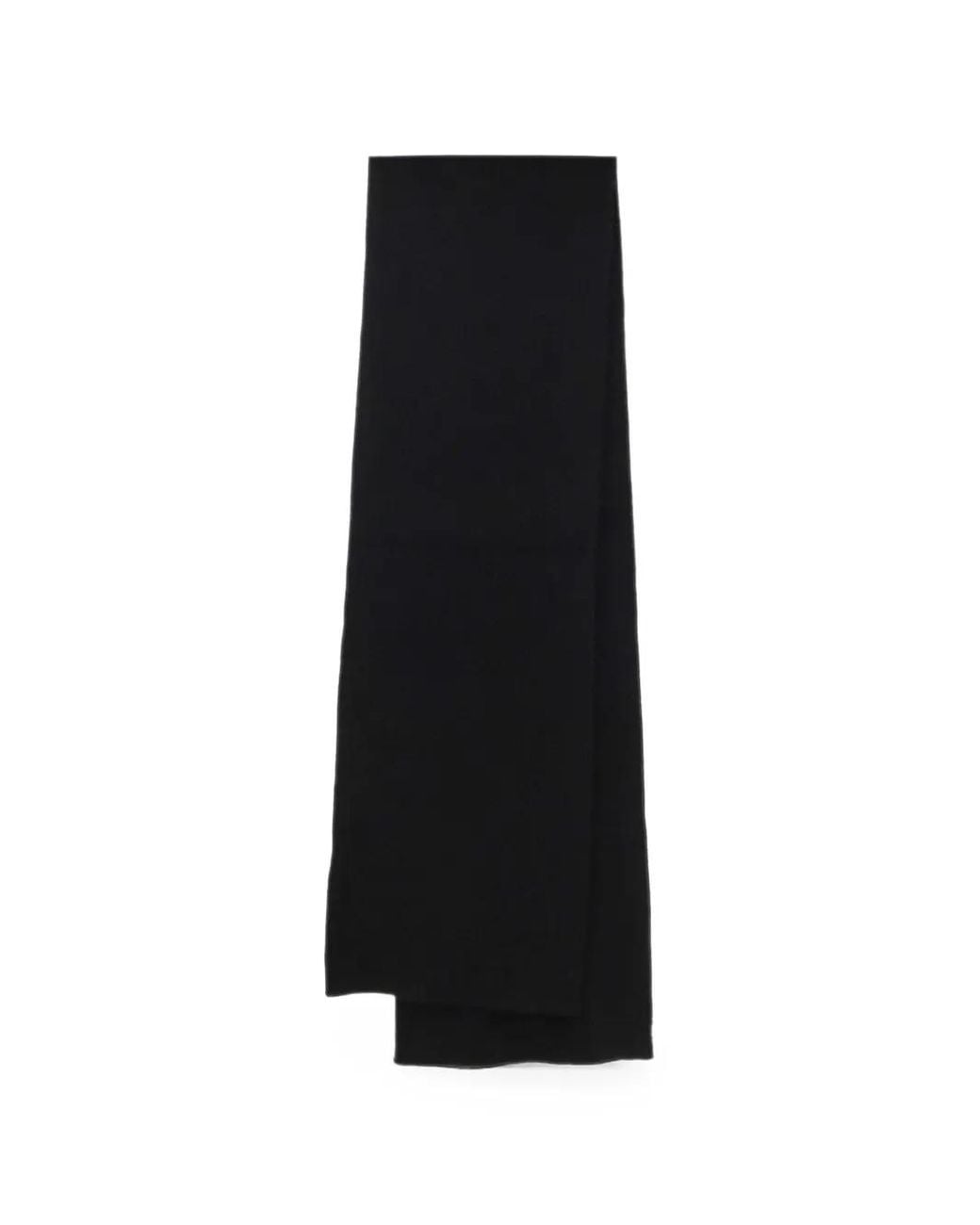 Rick Owens Black Écharpe En Maille Nervurée