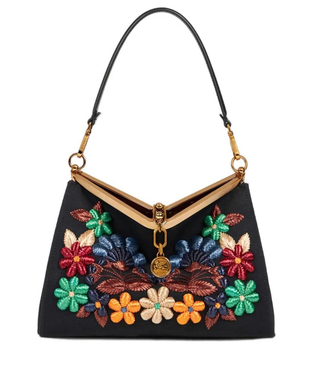 Etro Black Medium Vela Shoulder Bag