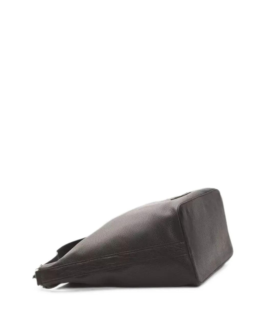 Pompei Donatella Black Tassel-Detail Leather Shoulder Bag