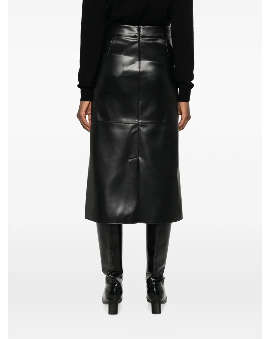 Max Mara Black Crisma Midi Skirt