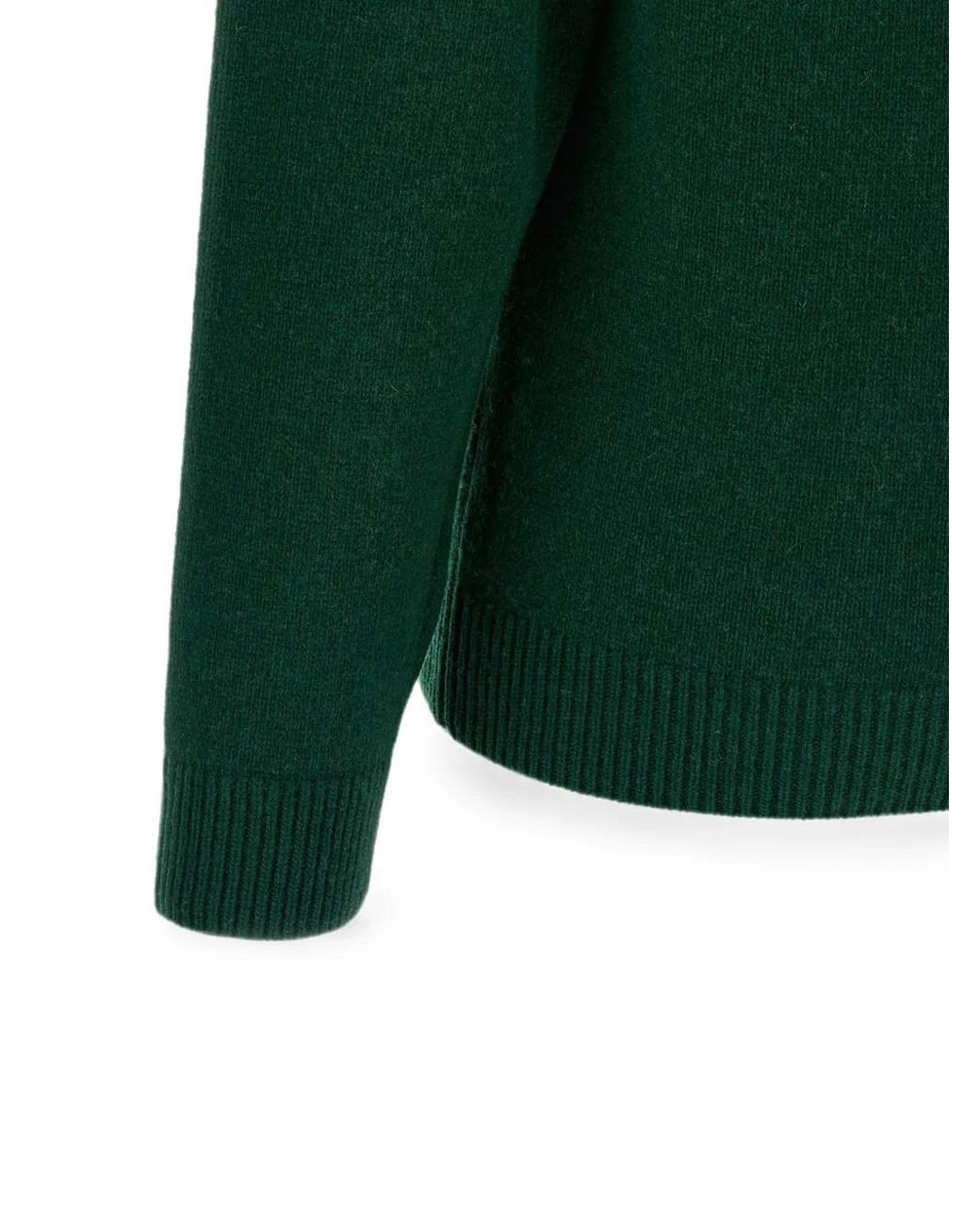 J.W. Anderson Green Logo-Embroidered Wave-Pattern Sweater