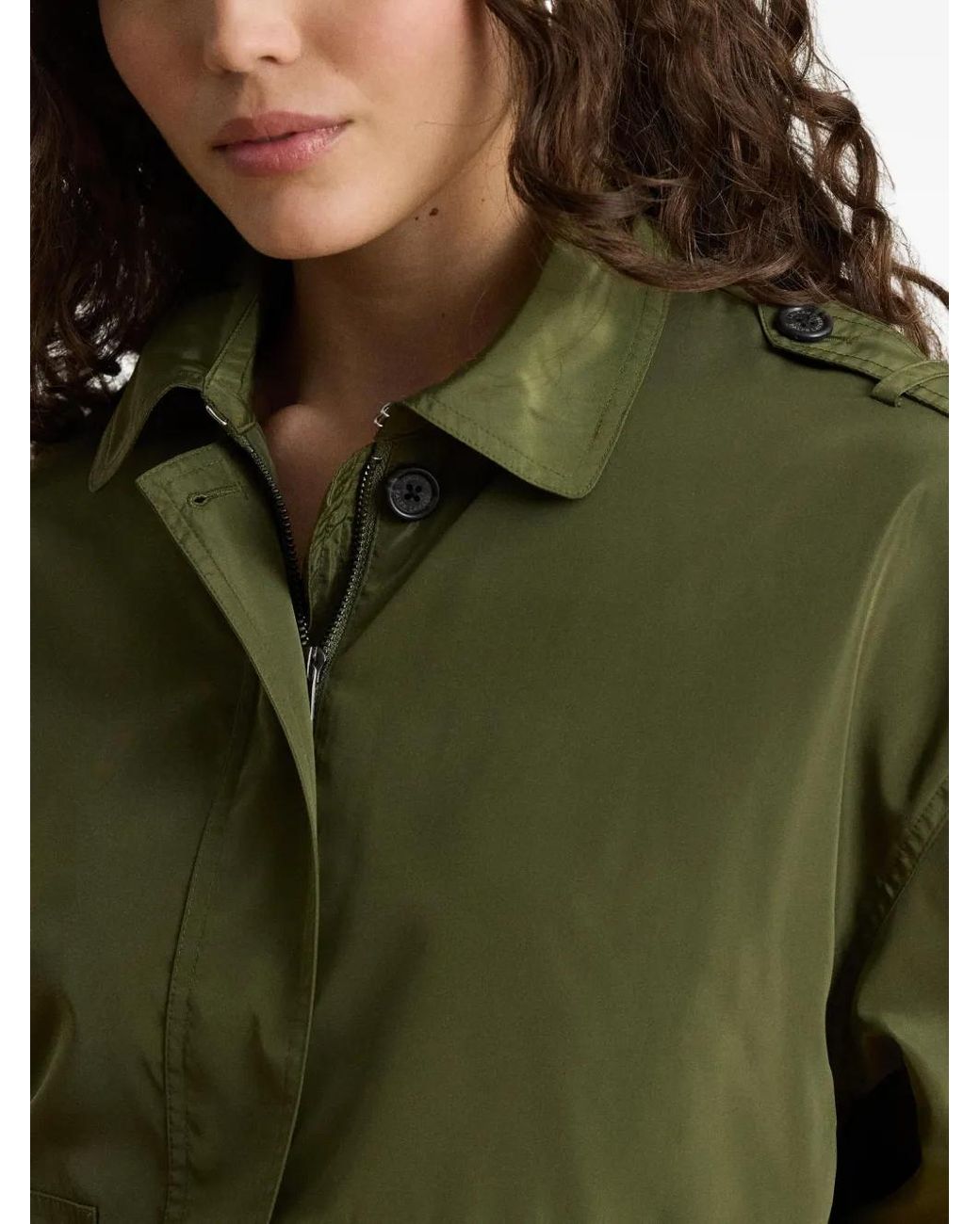 Ralph Lauren Green Utility-Pockets Epaulette Jacket