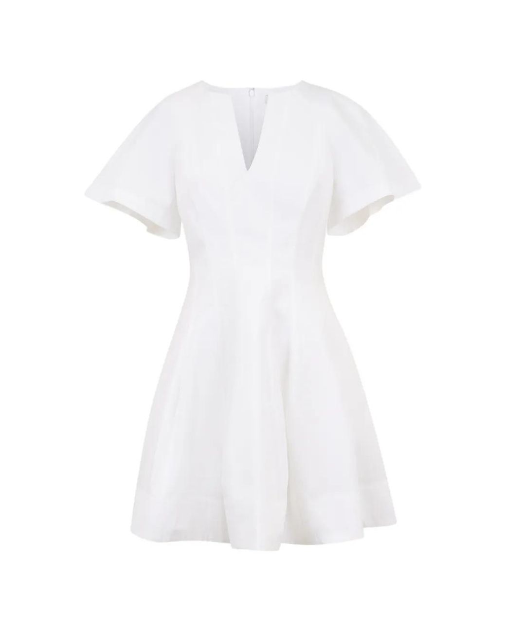 Jonathan Simkhai White V-Neck Mini Dress