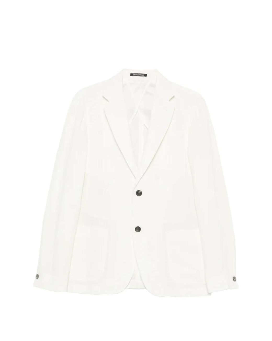 Emporio Armani White Blazer À Simple Boutonnage for men