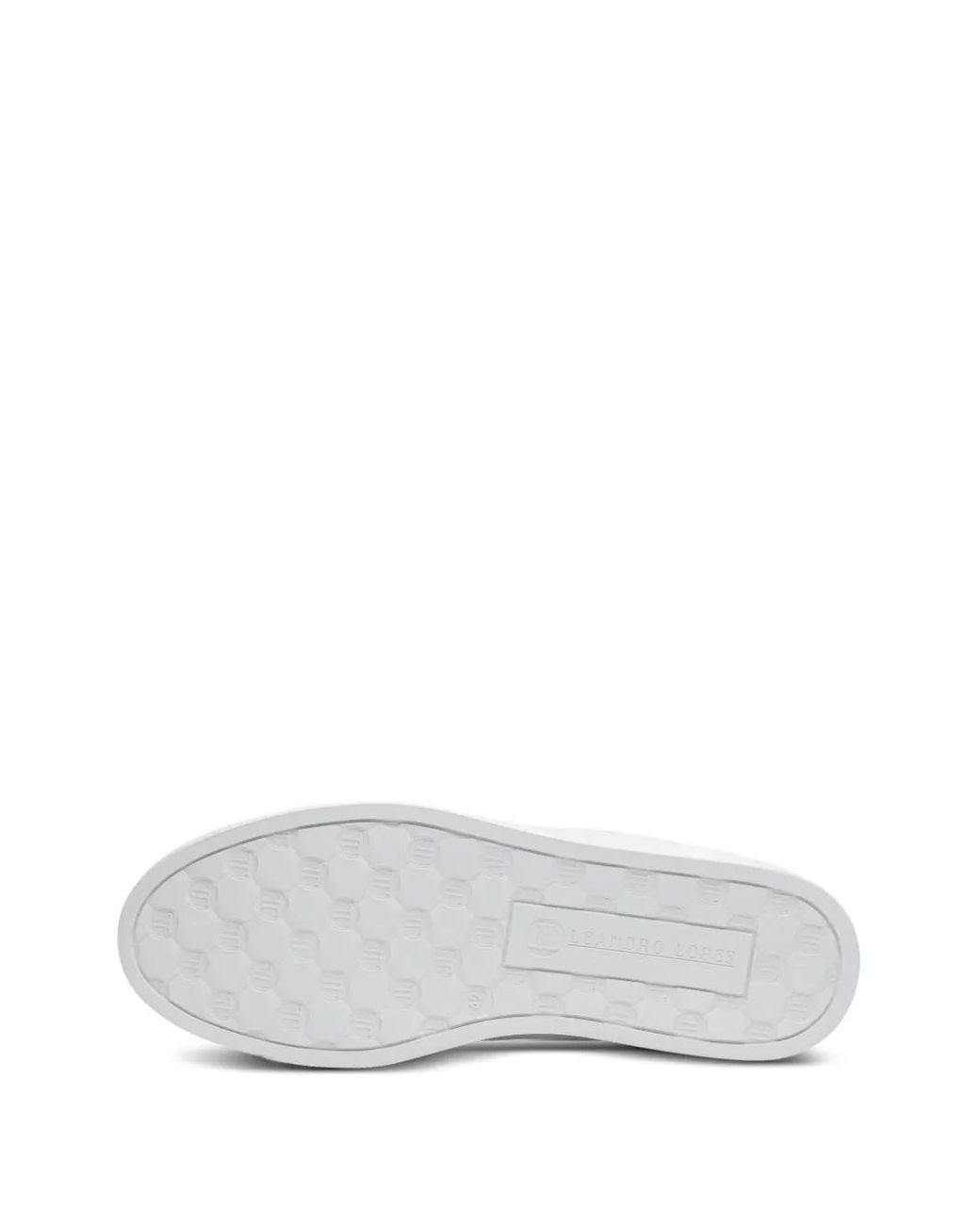 Leandro Lopes White Faísca Quilted-Pattern Sneakers