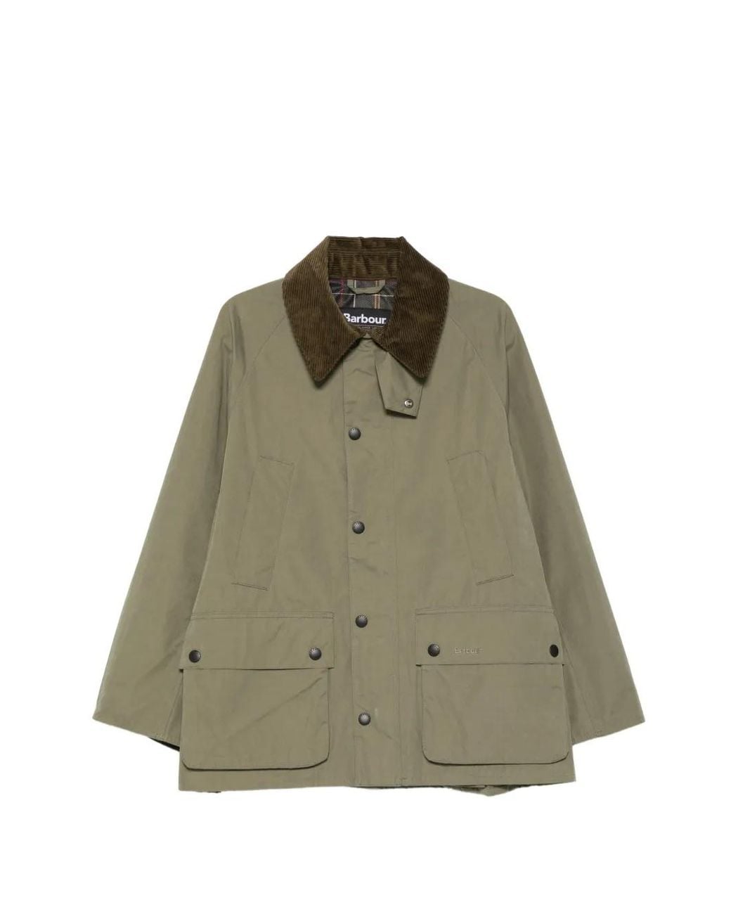 Barbour Green Corduroy-Collar Jacket for men