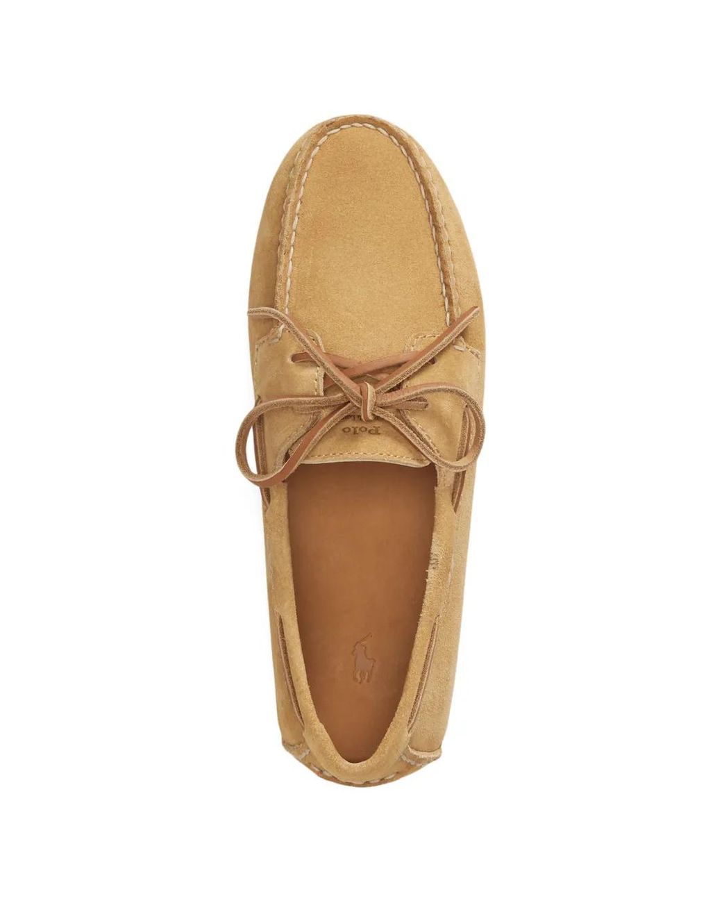 Polo Ralph Lauren White Camp Driver Suede Shoes