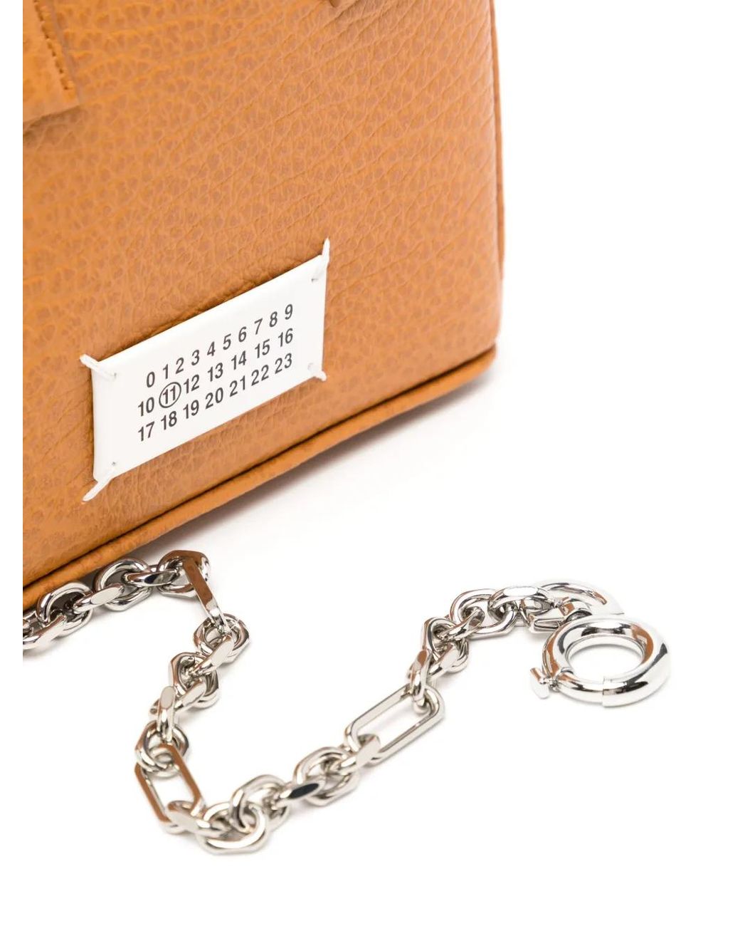 Maison Margiela Orange Sac Porté Épaule 5Ac En Cuir