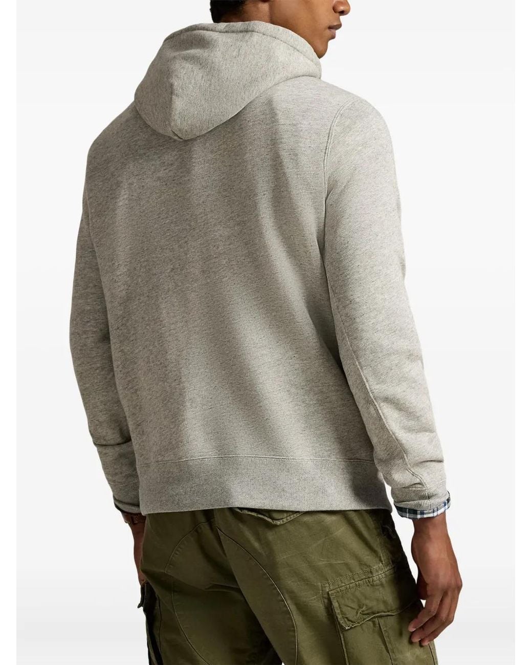 Polo Ralph Lauren Gray Logo-Embroidered Hoodie for men