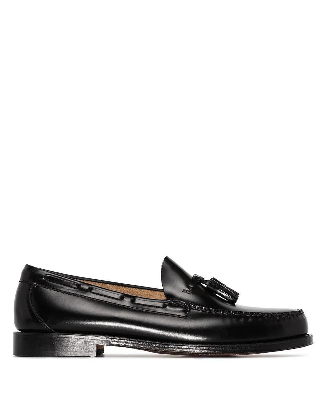 G.H.BASS Black Weejun Larkin Tassel Loafers for men