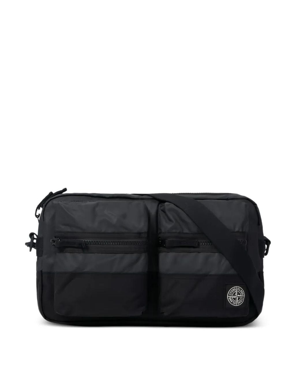Stone Island Black Polyamide Messenger Bag for men
