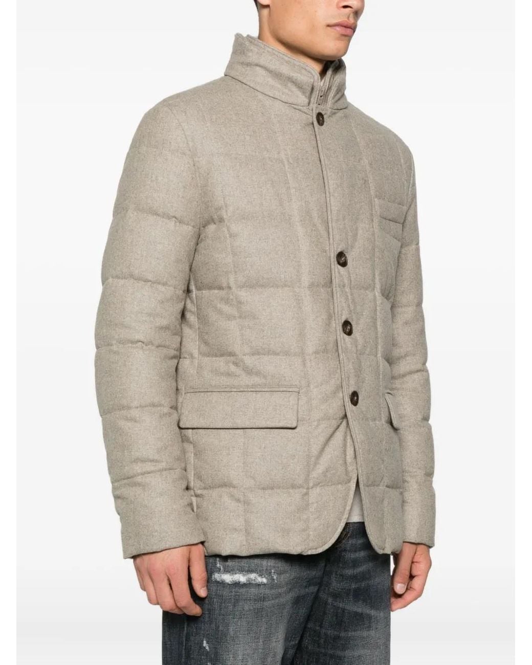 Fay Gray Quilted Buttoned Jacket for men