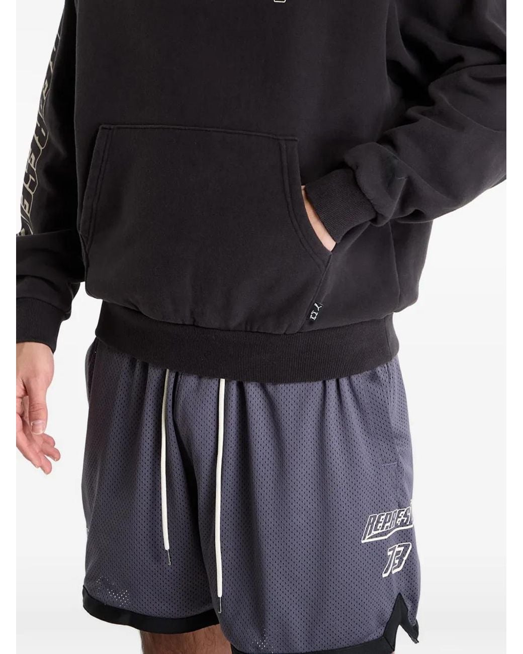 PUMA Black X Represent Oversized Hoodie for men