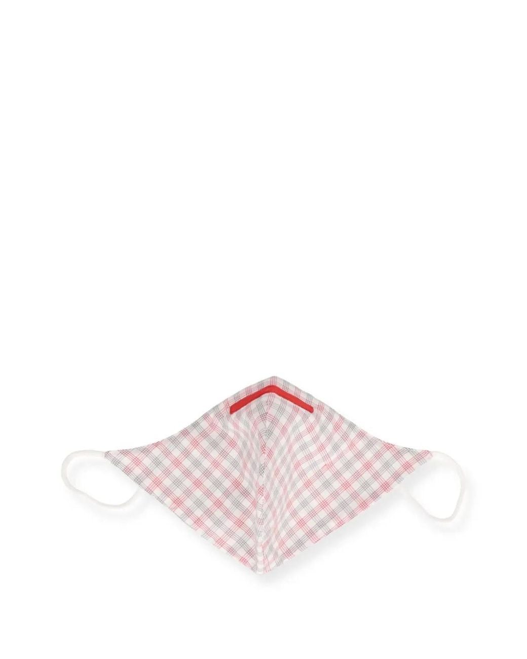 Isaia Pink Check-Pattern Face Mask for men