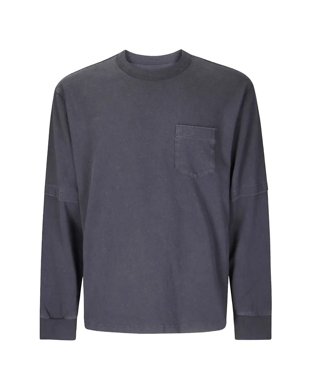 Sacai Blue T-Shirt À Poche Poitrine for men