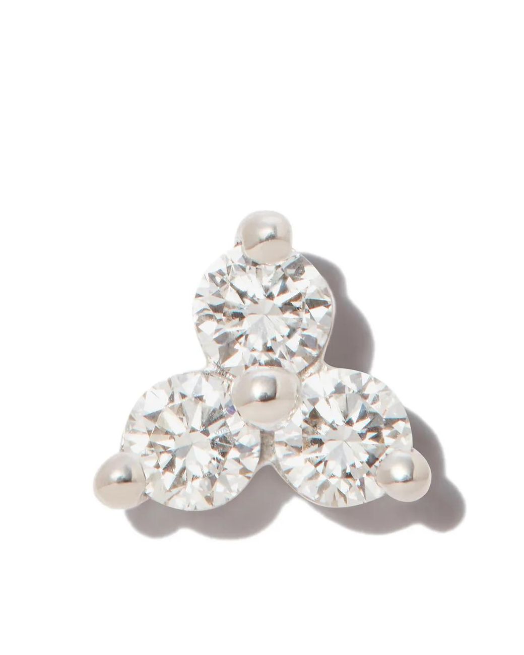 Maria Tash White 18Kt Trinity Stud Earring