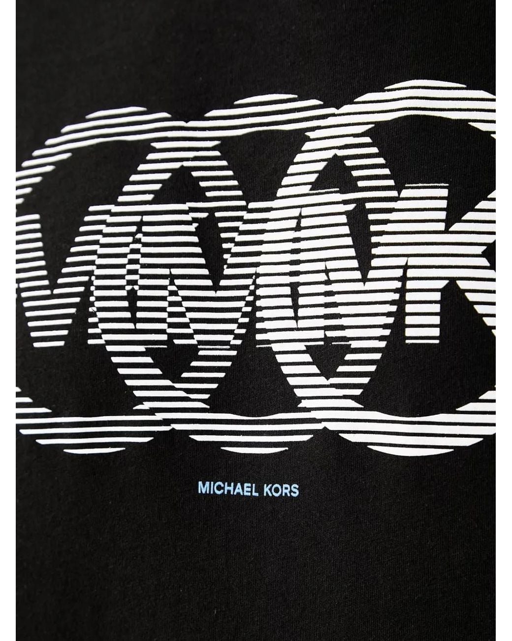 Michael Kors Black Logo-Print Crew-Neck T-Shirt for men