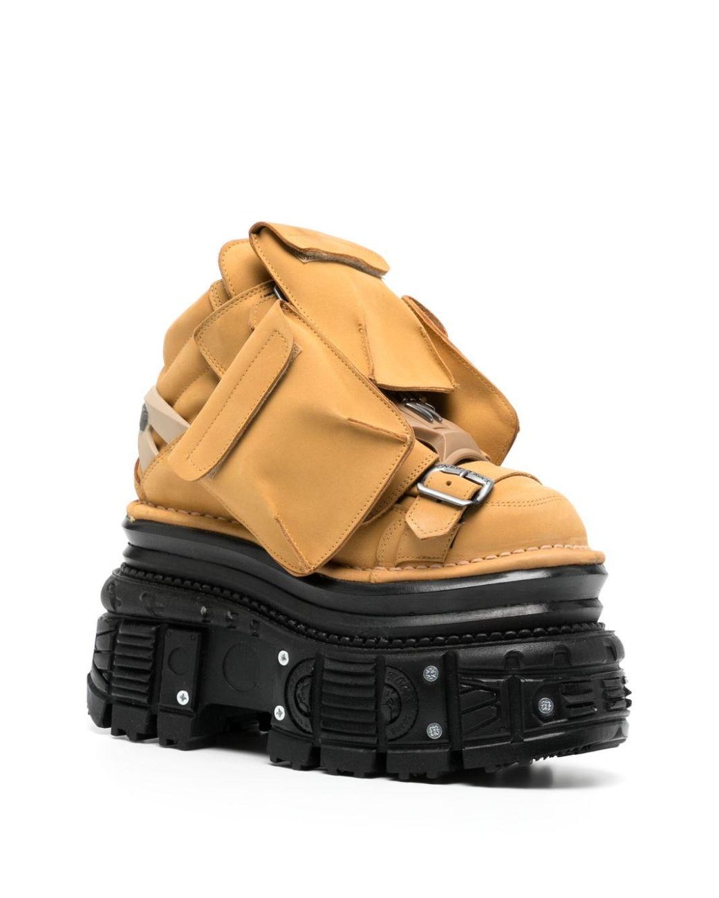 Natasha Zinko Newrock 90Mm Cargo Boots in Black | Lyst