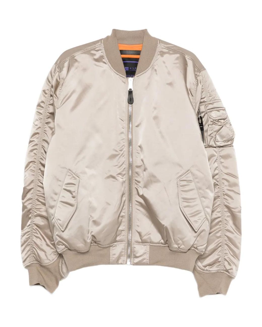 Alpha Industries Natural Ma-1 Zip-Fastening Bomber Jacket