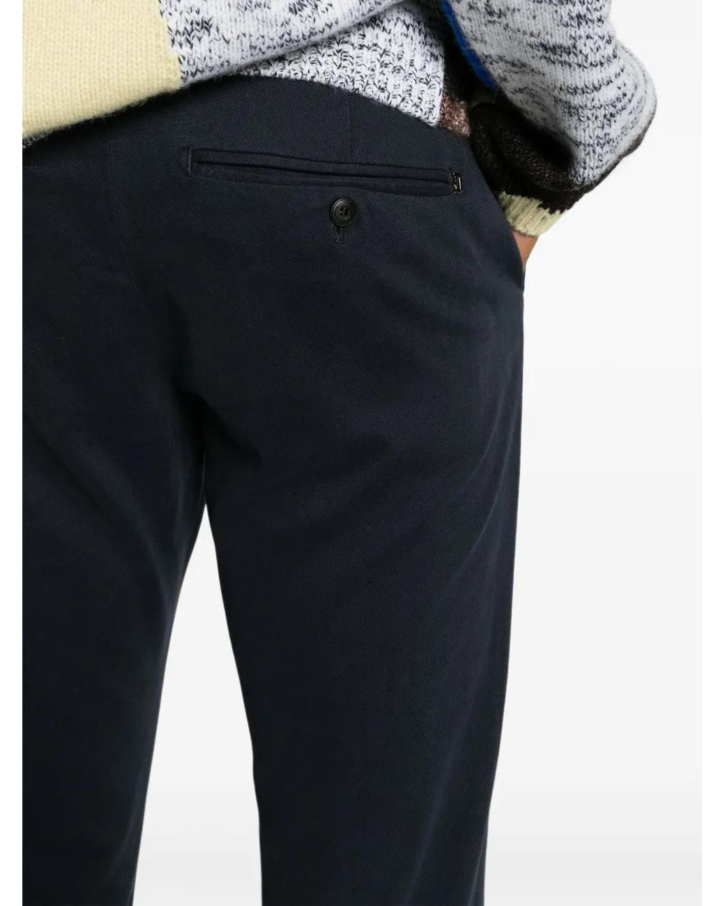 Dondup Blue Gaubert Tapered Trousers for men