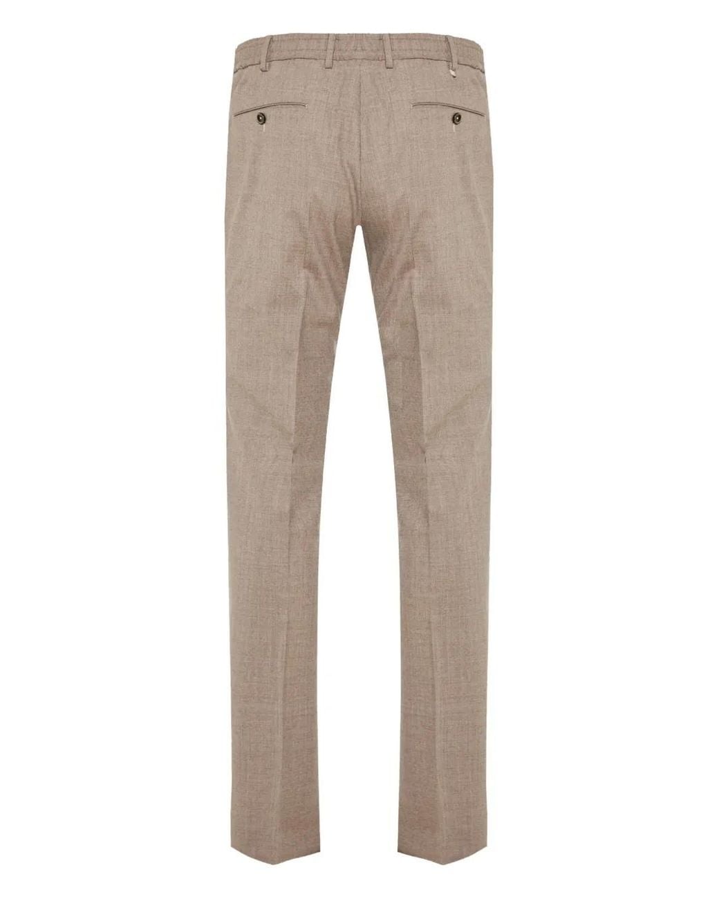 PT Torino Gray Buttoned Trousers for men