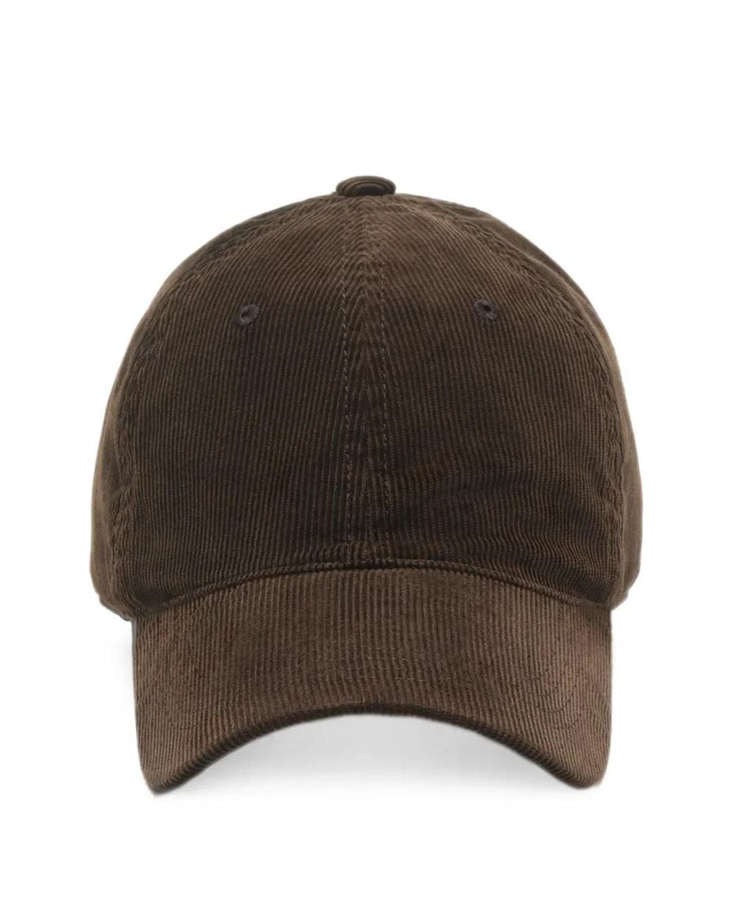 Acne Brown Baseballkappe Aus Cord