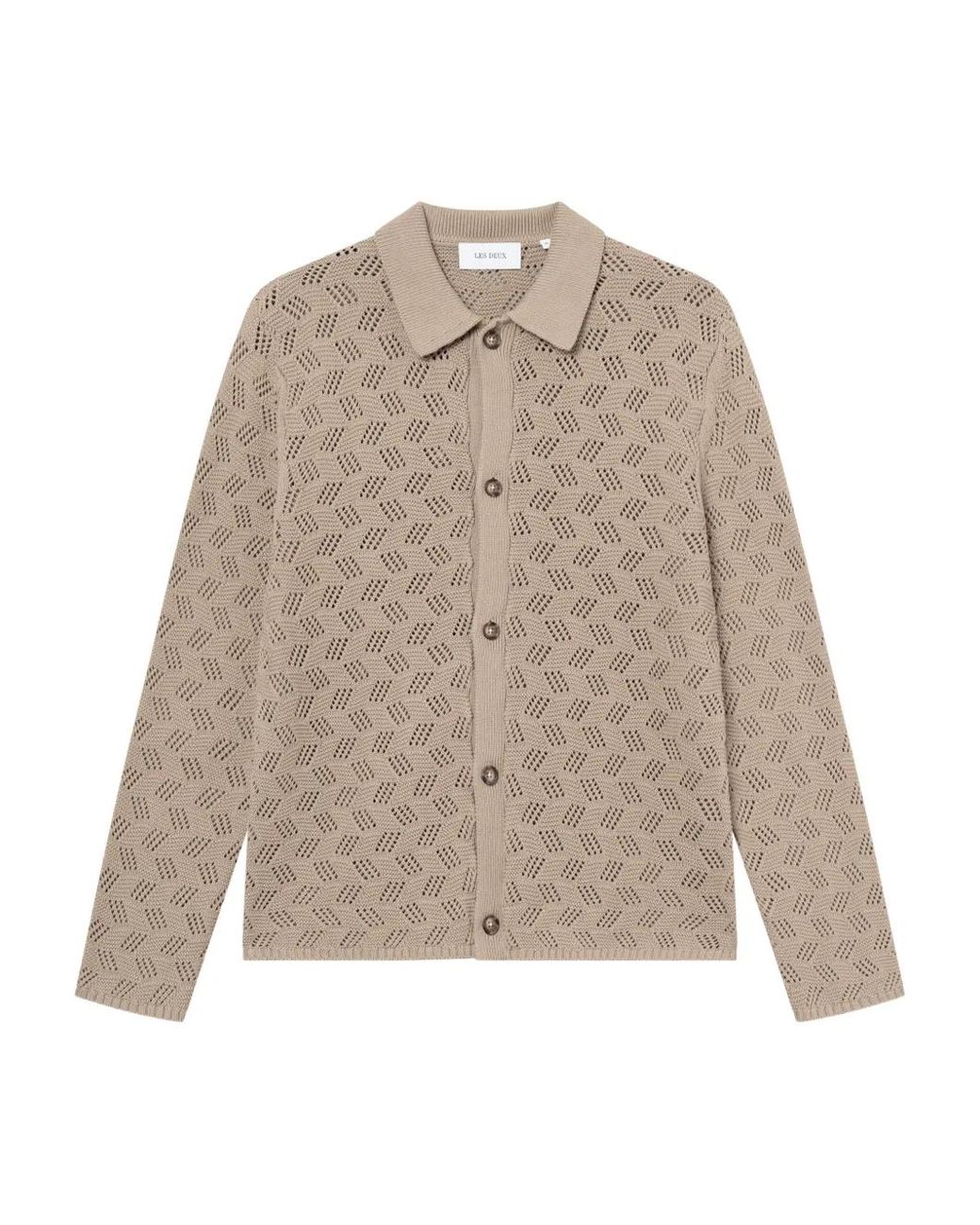 Les Deux Natural Openwork Shirt for men