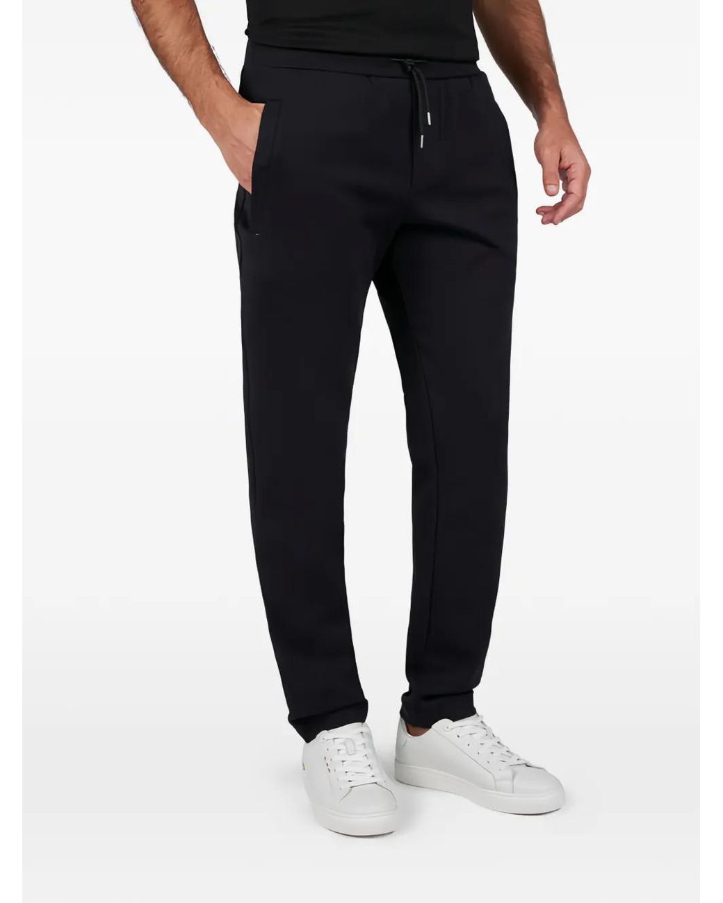 Paul & Shark Black Drawstring Track Pants for men