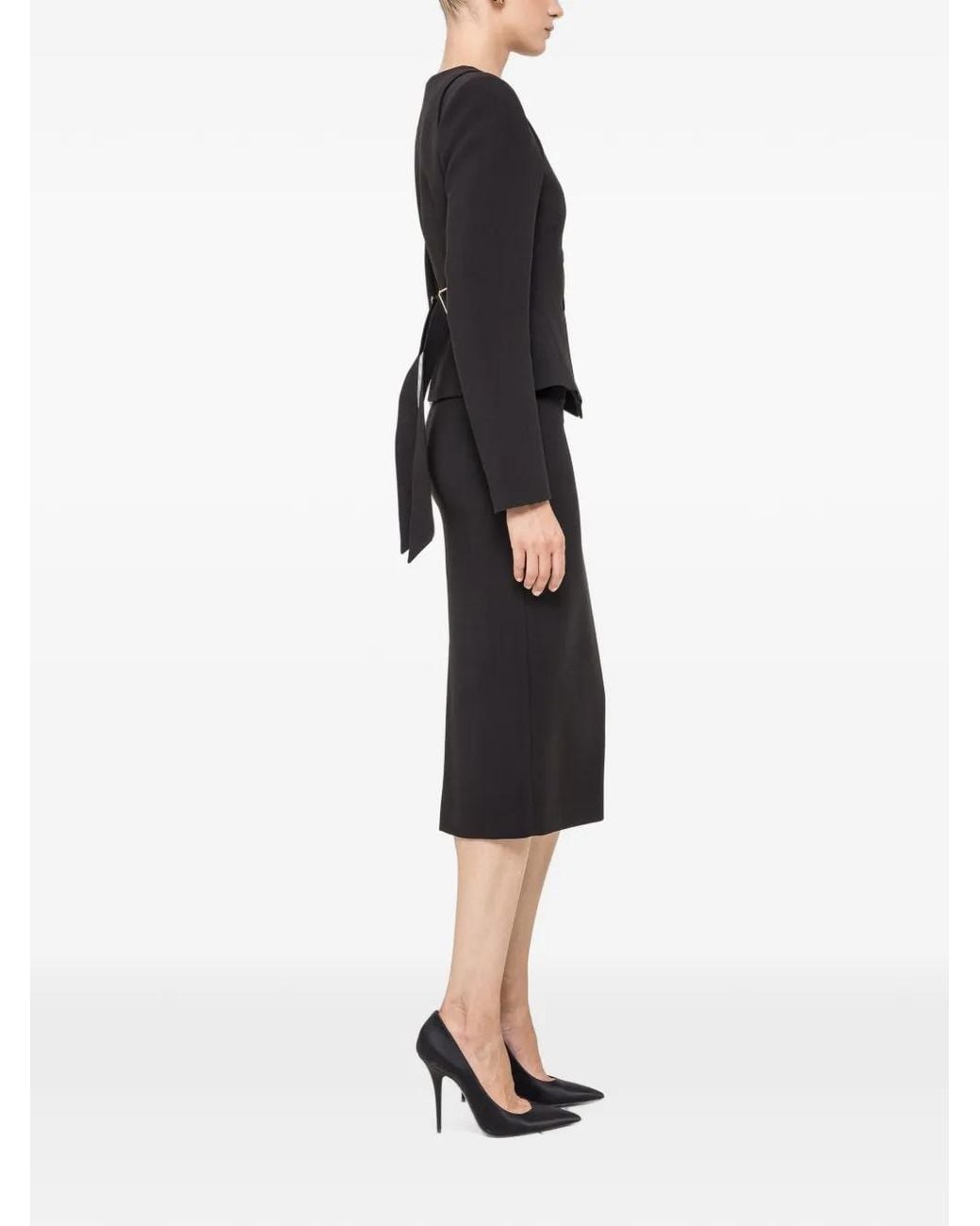 Nissa Black Jupe Mi-Longue À Taille Haute