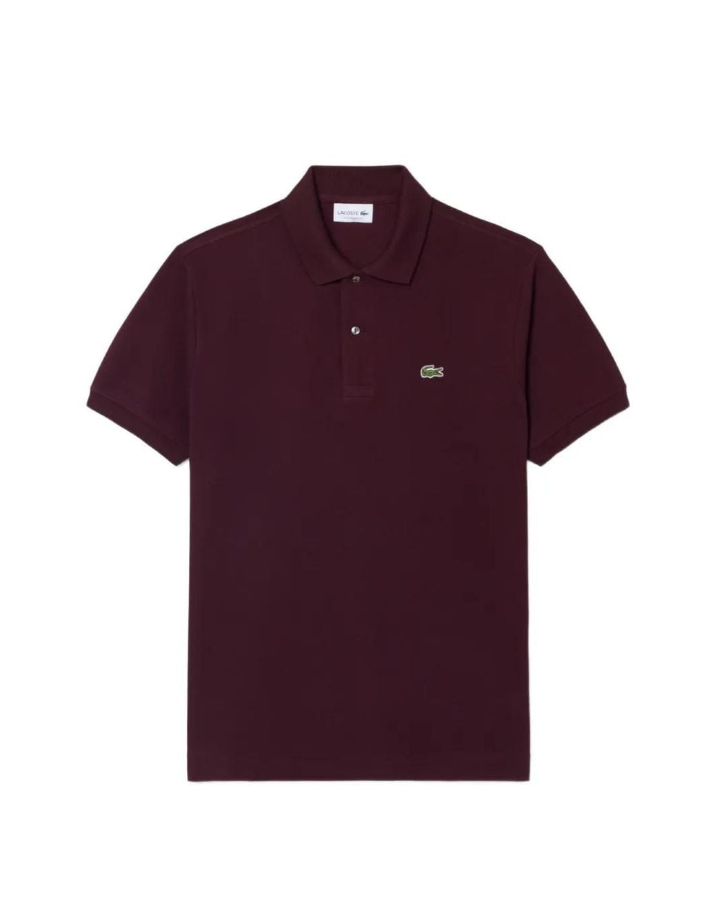 Lacoste Purple Logo-Patch Polo Shirt for men
