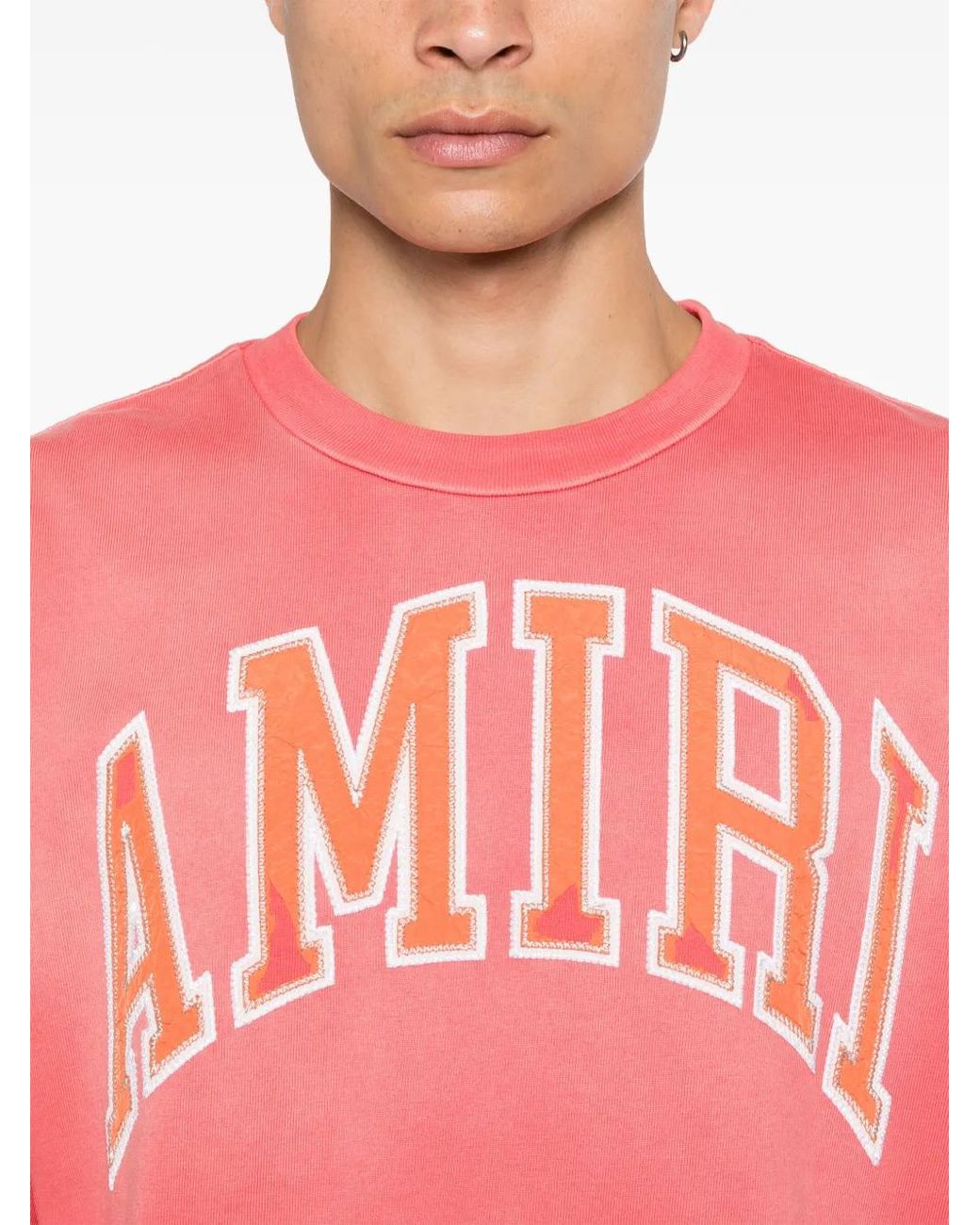 Amiri Pink Vintage Oversized Tee for men