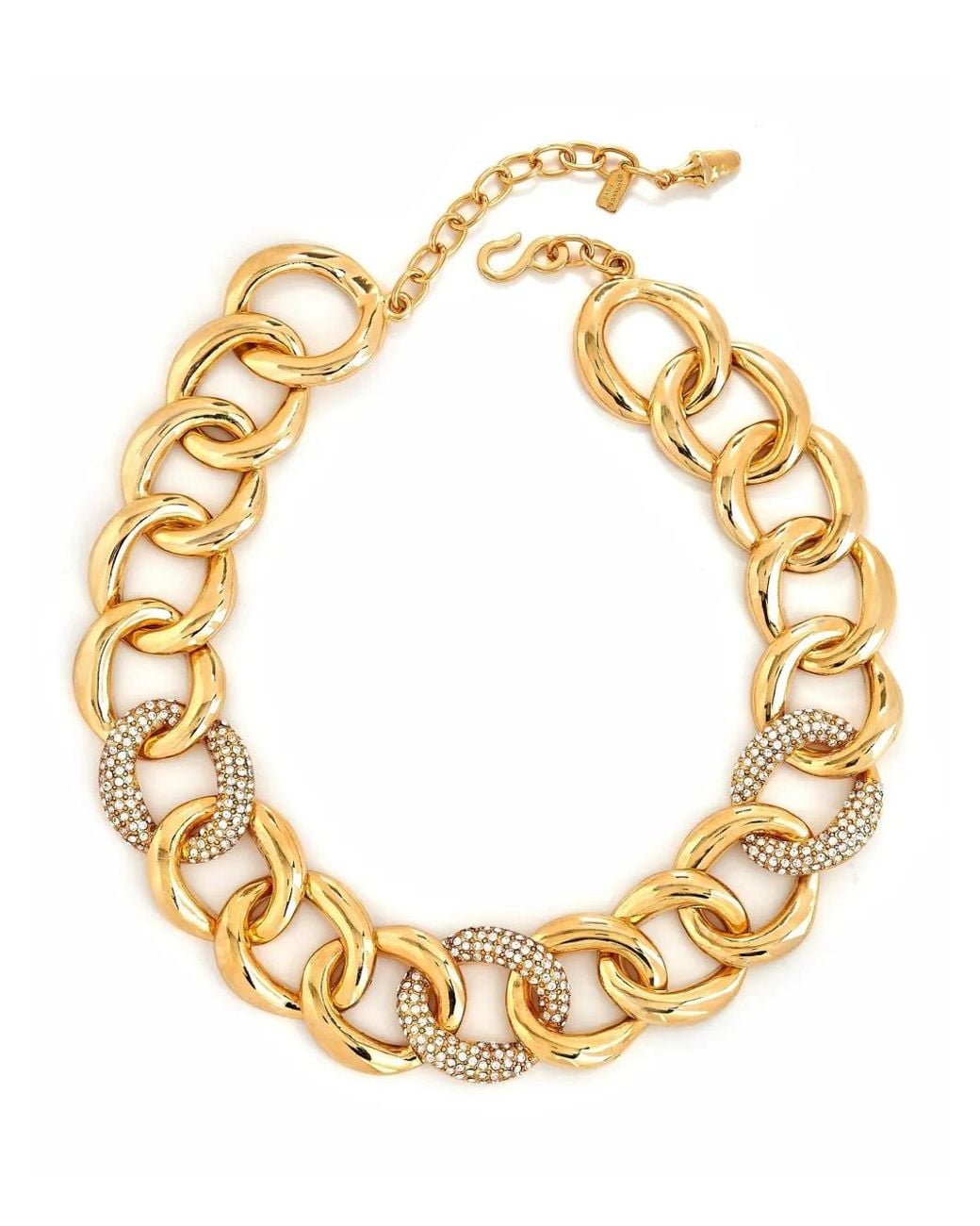 Kenneth Jay Lane Metallic Chain-Link Necklace